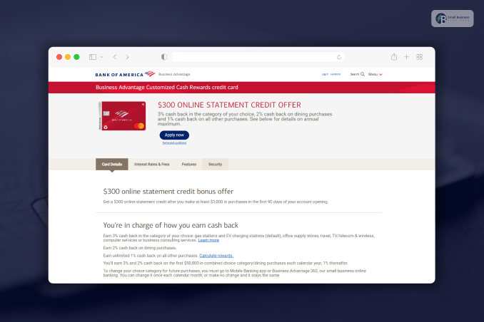 Bank of America Business Advantage Customized Cash Rewards Mastercard
